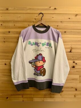 Vintage Blanc Bleu Paris Size XL Member Pullover Graphic Sweatshirt
